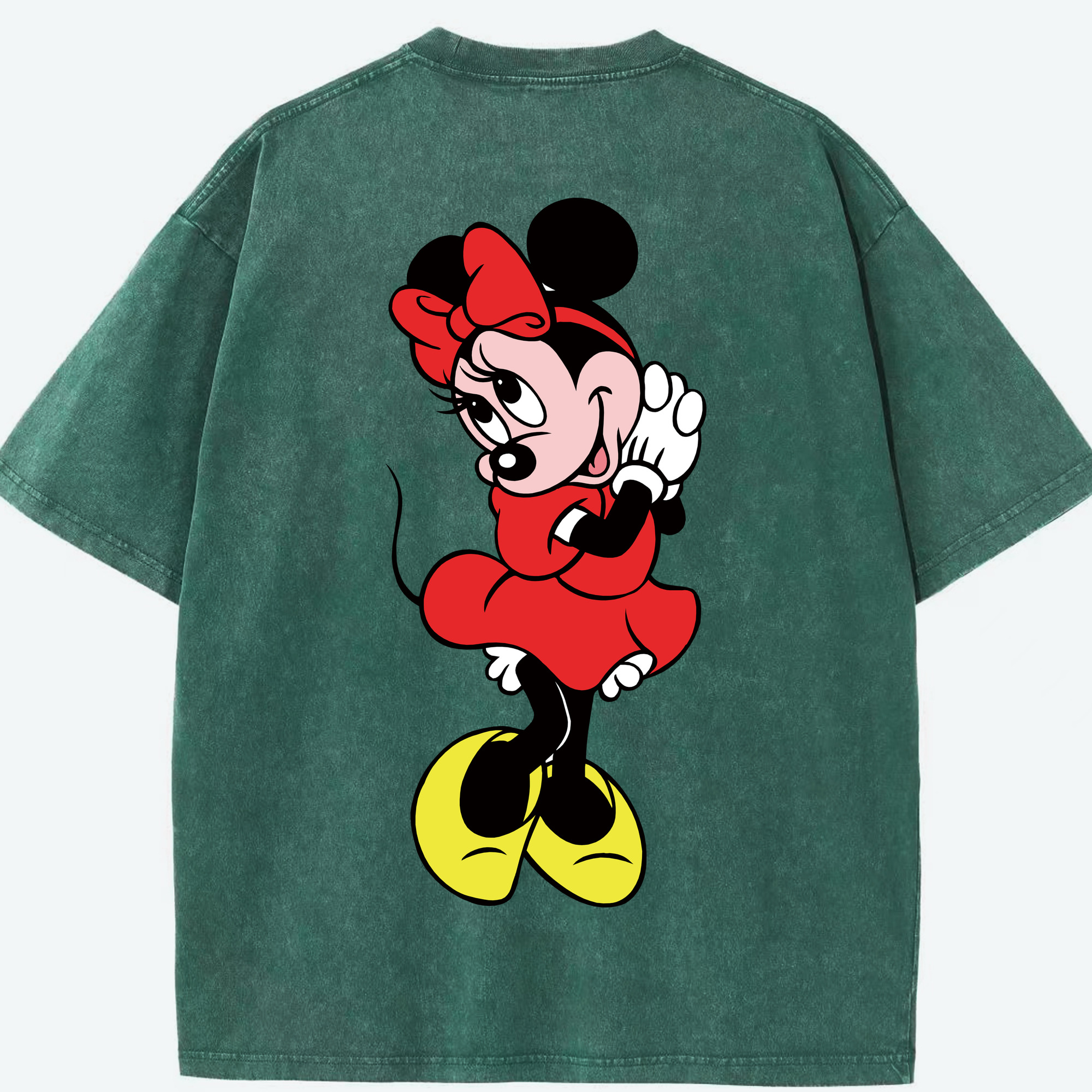 （画像用） ミッキーマウス Mickey Mouse 綿100% ヴィンテージ風 半袖Tシャツ（背面プリント）